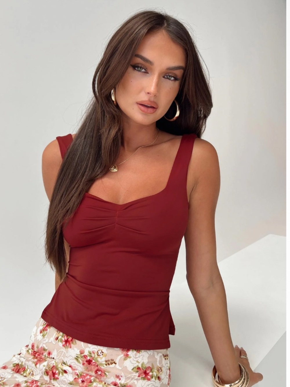Princess Polly Rehna Top Burgundy
US 6 NWOT